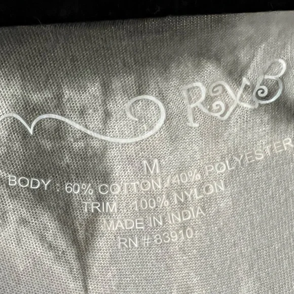 RXB | WHITE & SAGE TIE DYE RUFFLED LACE TUNIC TOP - Picture 7 of 8